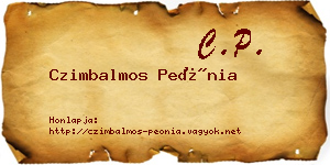 Czimbalmos Peónia névjegykártya